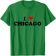 I Heart USA City - I Love Chicago T-Shirt - T-Shirt | Irish Green