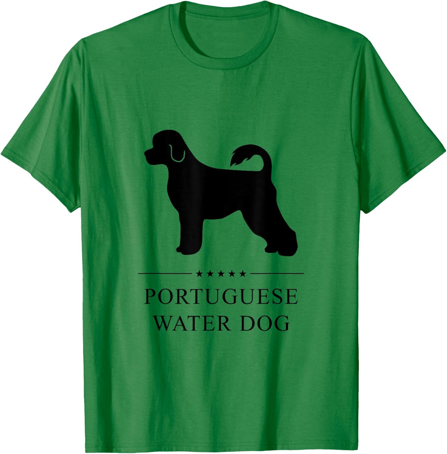 Portuguese Water Dog Black Silhouette Women Kids T-Shirt - T-Shirt | Irish Green
