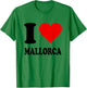with "I Love Mallorca" Motif, White T-Shirt - T-Shirt | Irish Green
