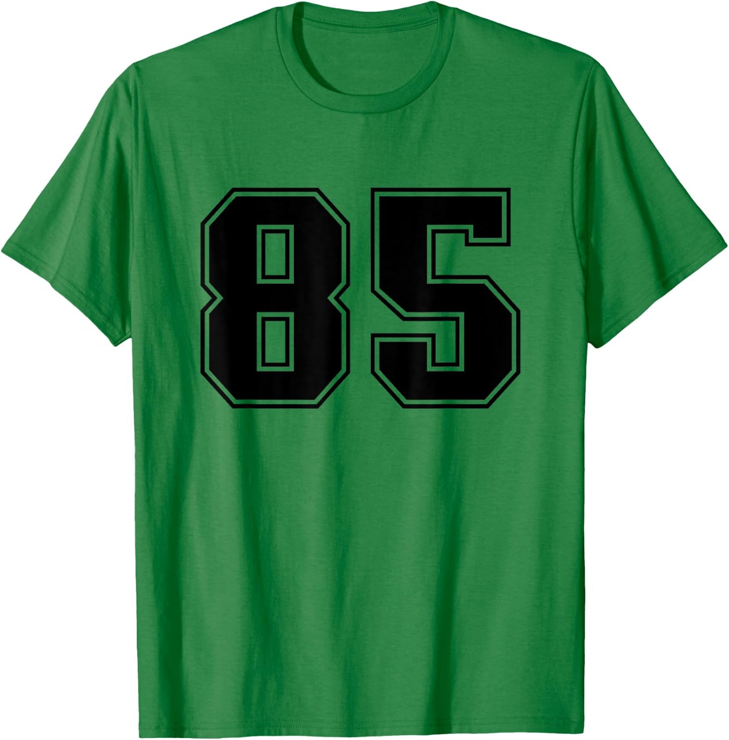 Number #85 Black Sports Fan Jersey Number T-Shirt - T-Shirt | Irish Green