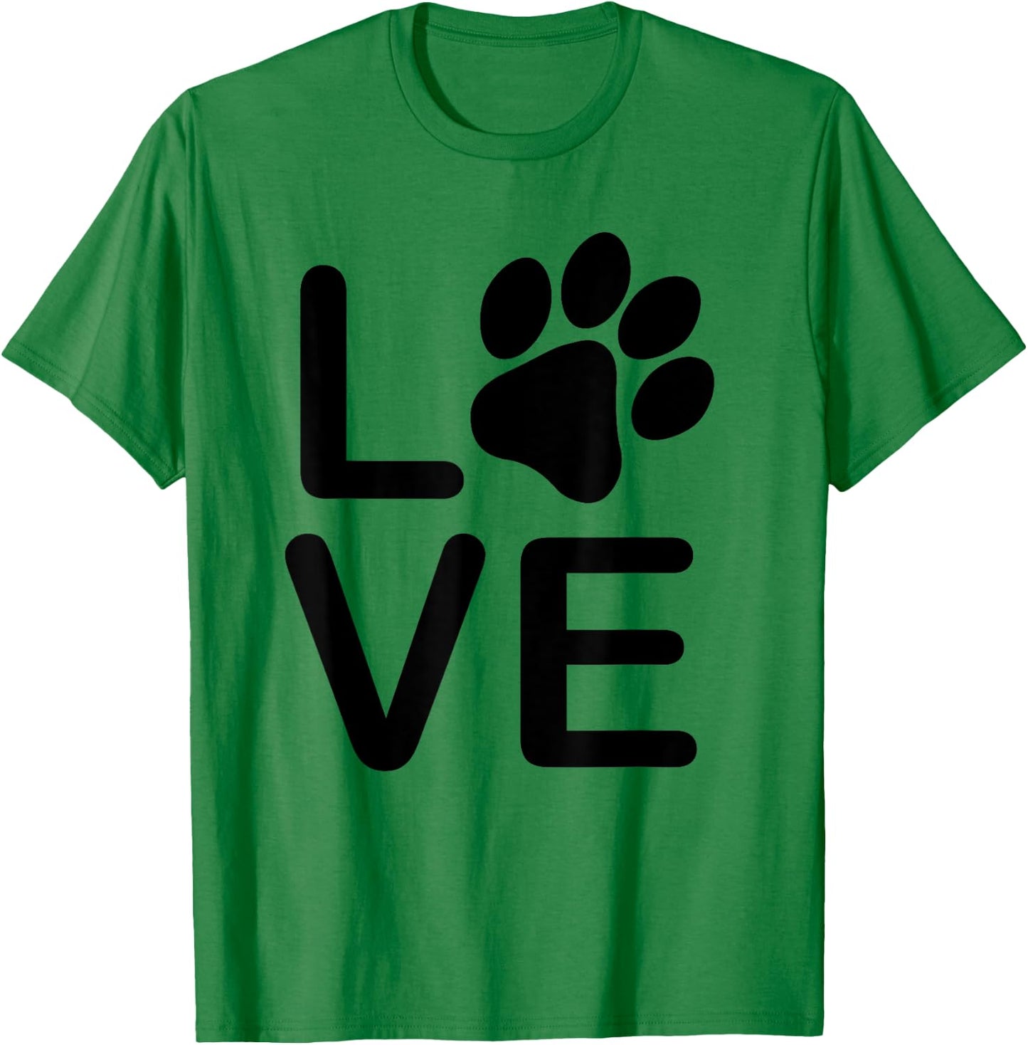 I Love My Dog - Girls Guys Paw Print . T-Shirt - T-Shirt | Irish Green