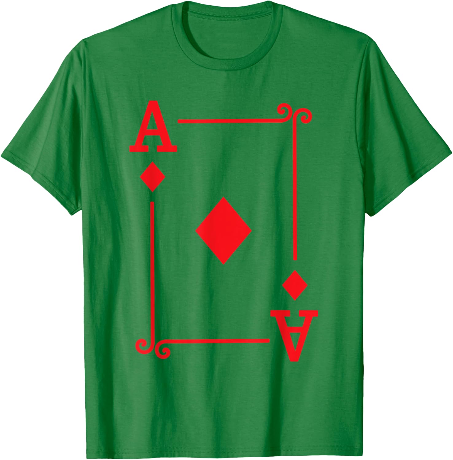 Playing Cards - Matching Diamonds Card Suits - Ace Card T-Shirt - T-Shirt | Irish Green