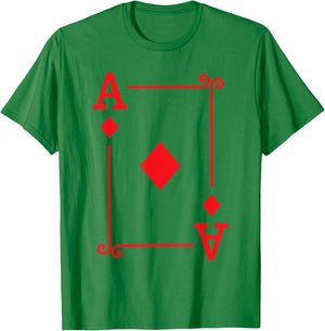 Playing Cards - Matching Diamonds Card Suits - Ace Card T-Shirt - T-Shirt | Irish Green