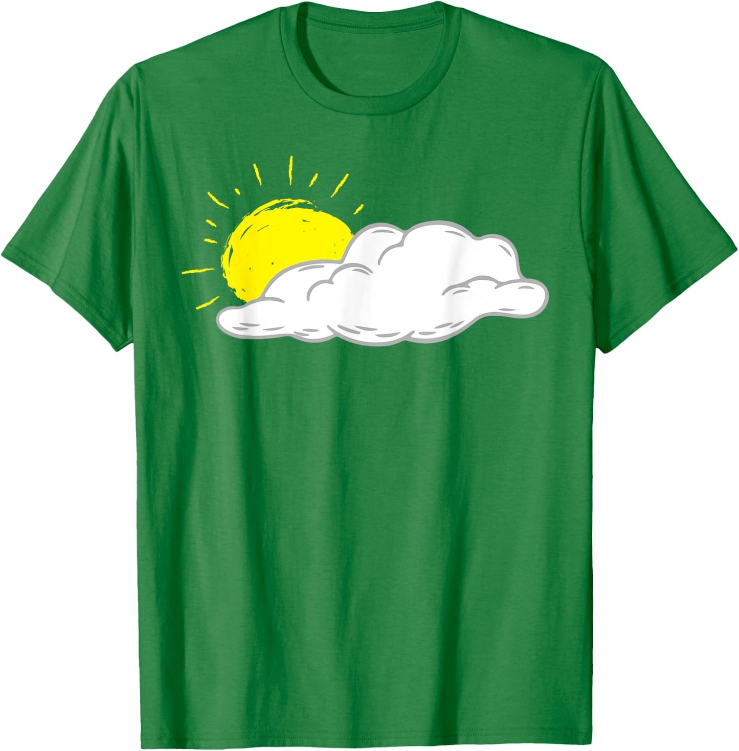 White Cloud With Sun Shining Men Women Kids T-Shirt - T-Shirt | Irish Green