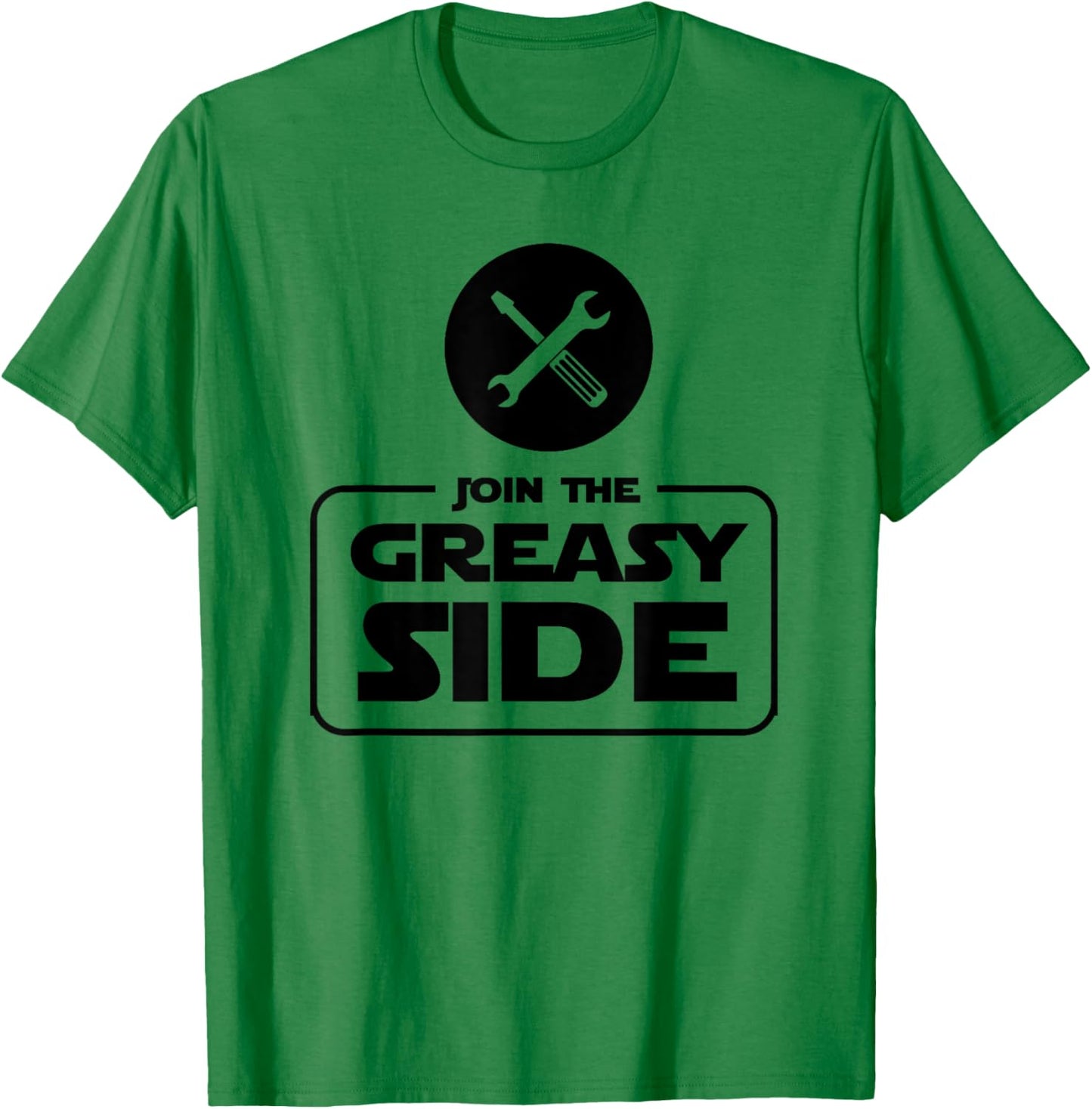 Join The Greasy Side Funny Mechanic T Shirt Gift Light T-Shirt - T-Shirt | Irish Green