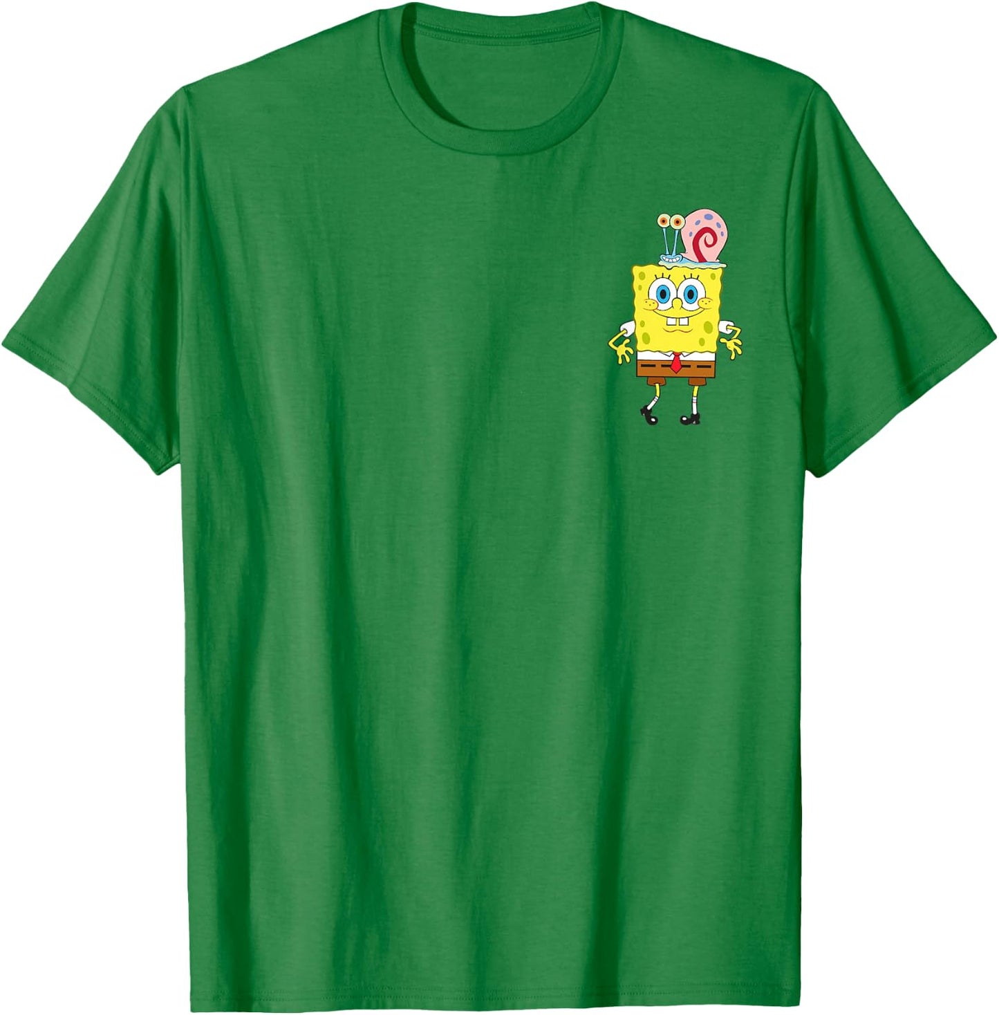 SpongeBob SquarePants & Gary The Snail Small Pocket Logo T-Shirt - T-Shirt | Irish Green