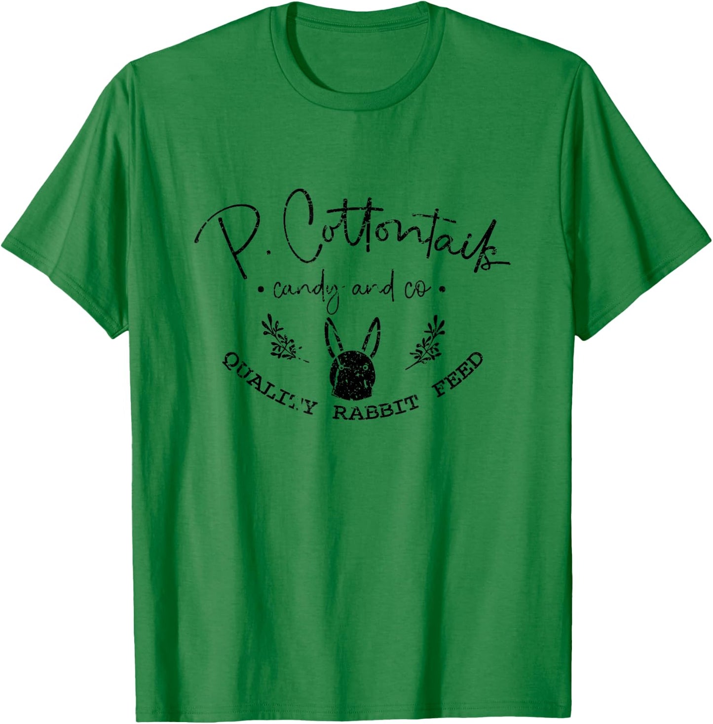 Cotton Tail Candy and Co. Vintage Funny Springtime Easter T-Shirt - T-Shirt | Irish Green