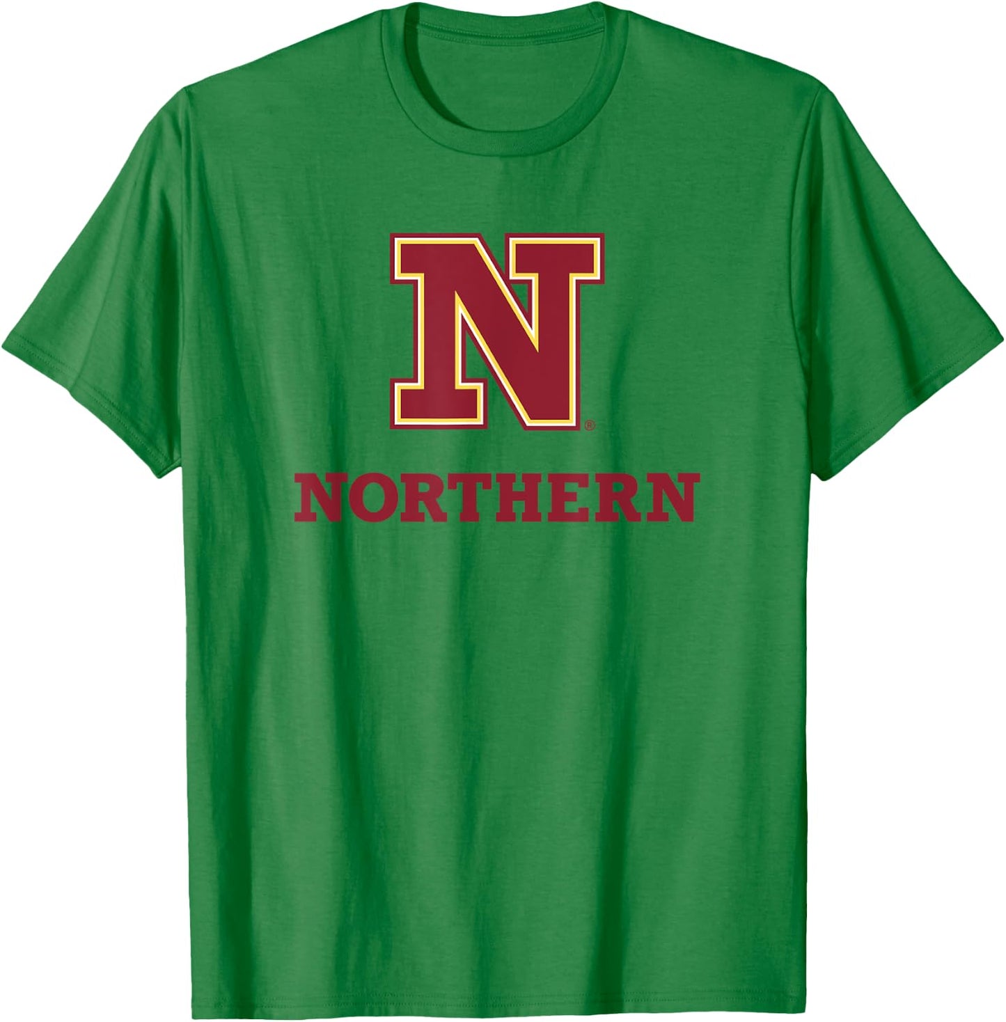 Northern State University Wolves Stacked N Logo T-Shirt - T-Shirt | Irish Green