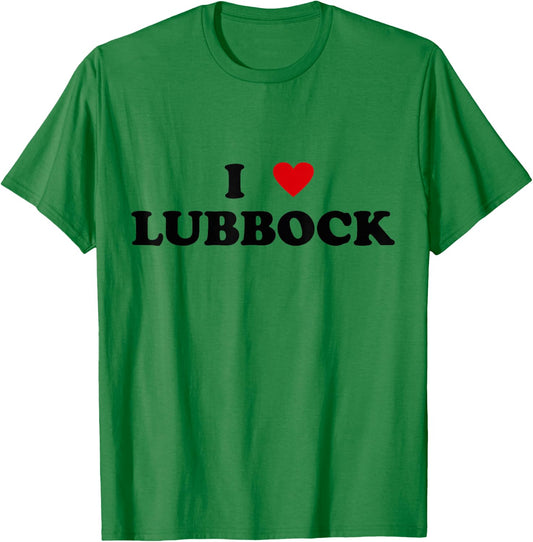 I Heart USA City - I Love Lubbock T-Shirt - T-Shirt | Irish Green