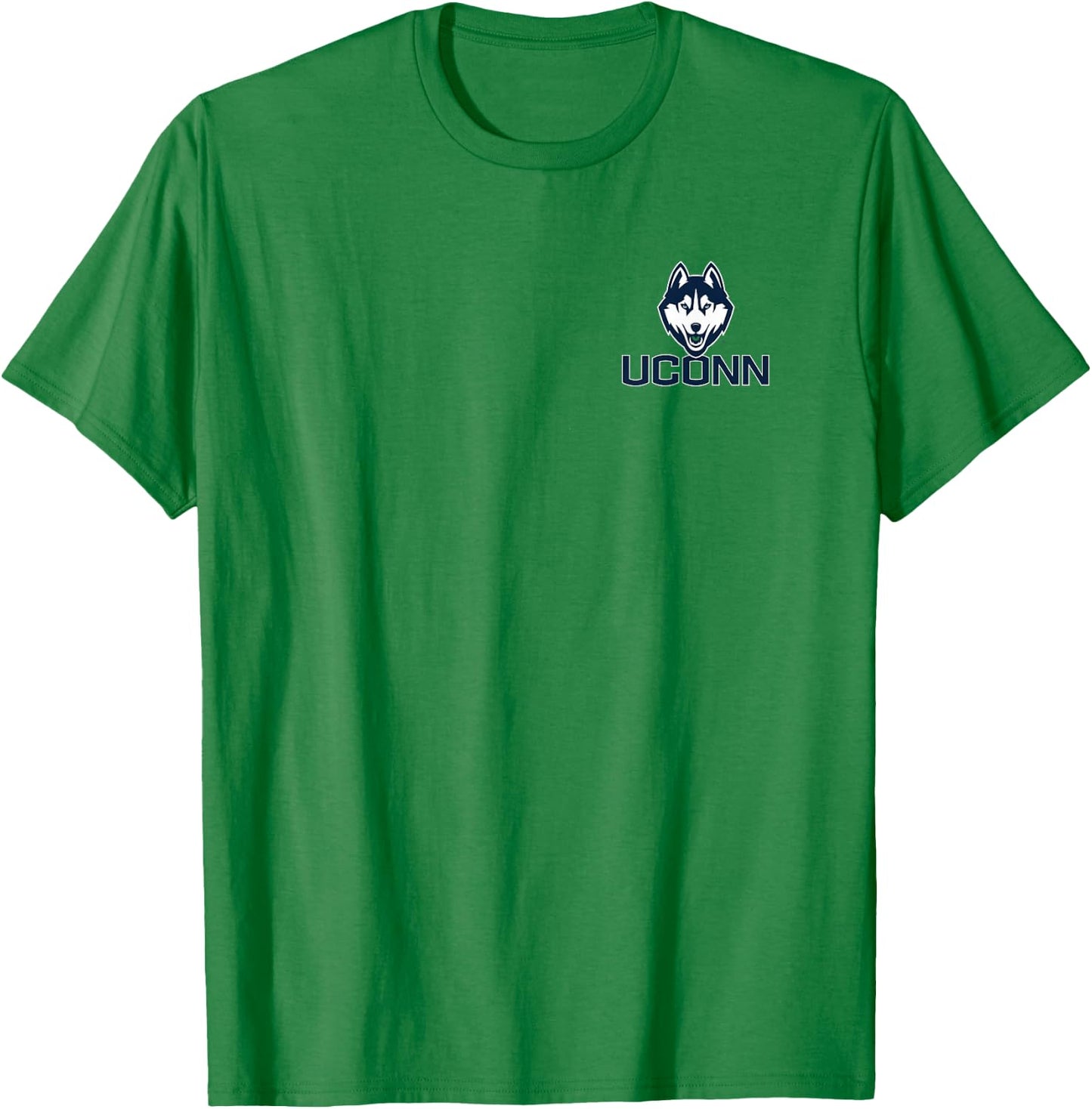 Connecticut Huskies Front/Back Basketball Red Licensed T-Shirt - T-Shirt | Irish Green