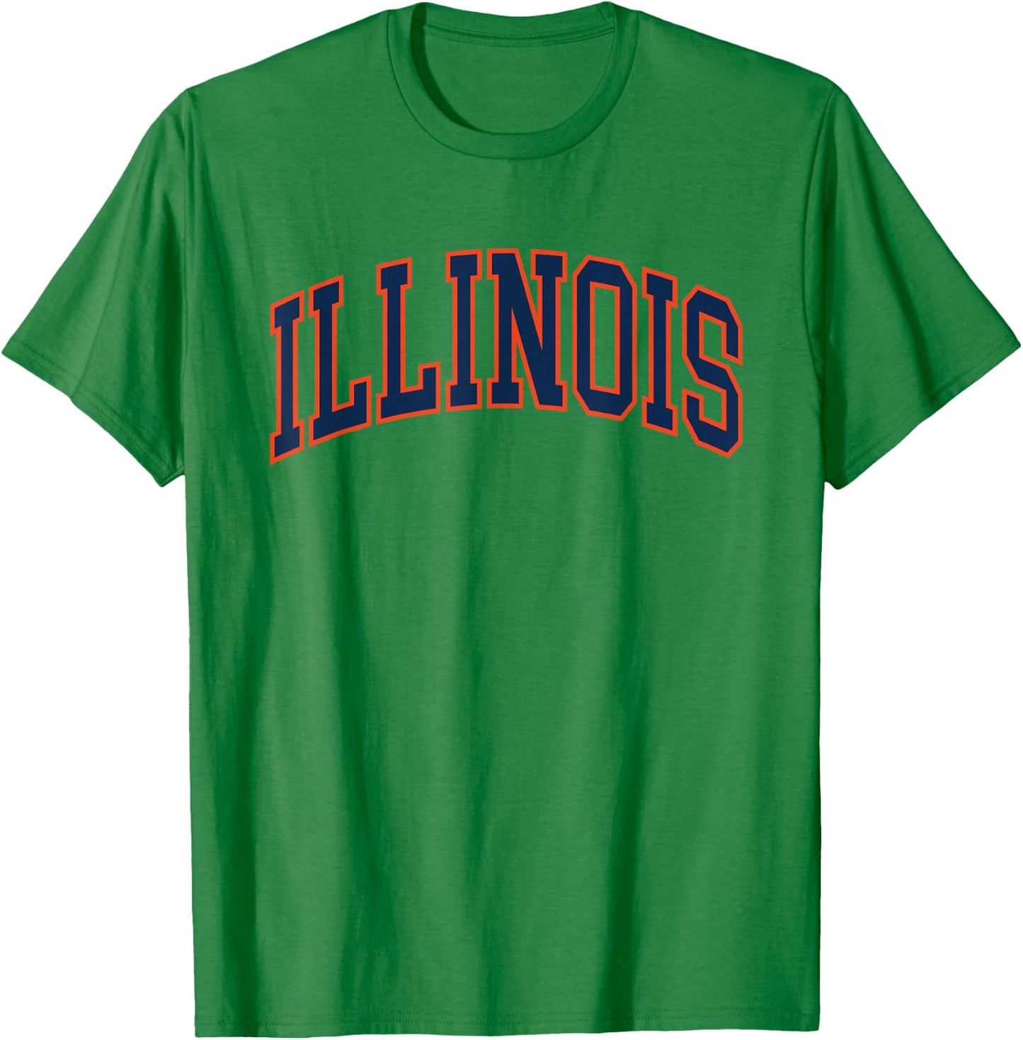 Retro Illinois Vintage Illinois Blue Orange Throwback IL T-Shirt - T-Shirt | Irish Green