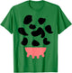 Cow costume udder cow spots stains carnival animal costume T-Shirt - T-Shirt | Irish Green