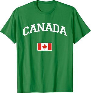 Canada Jersey | Canada Flag | Supporter Equipment, Red, S T-Shirt - T-Shirt | Irish Green