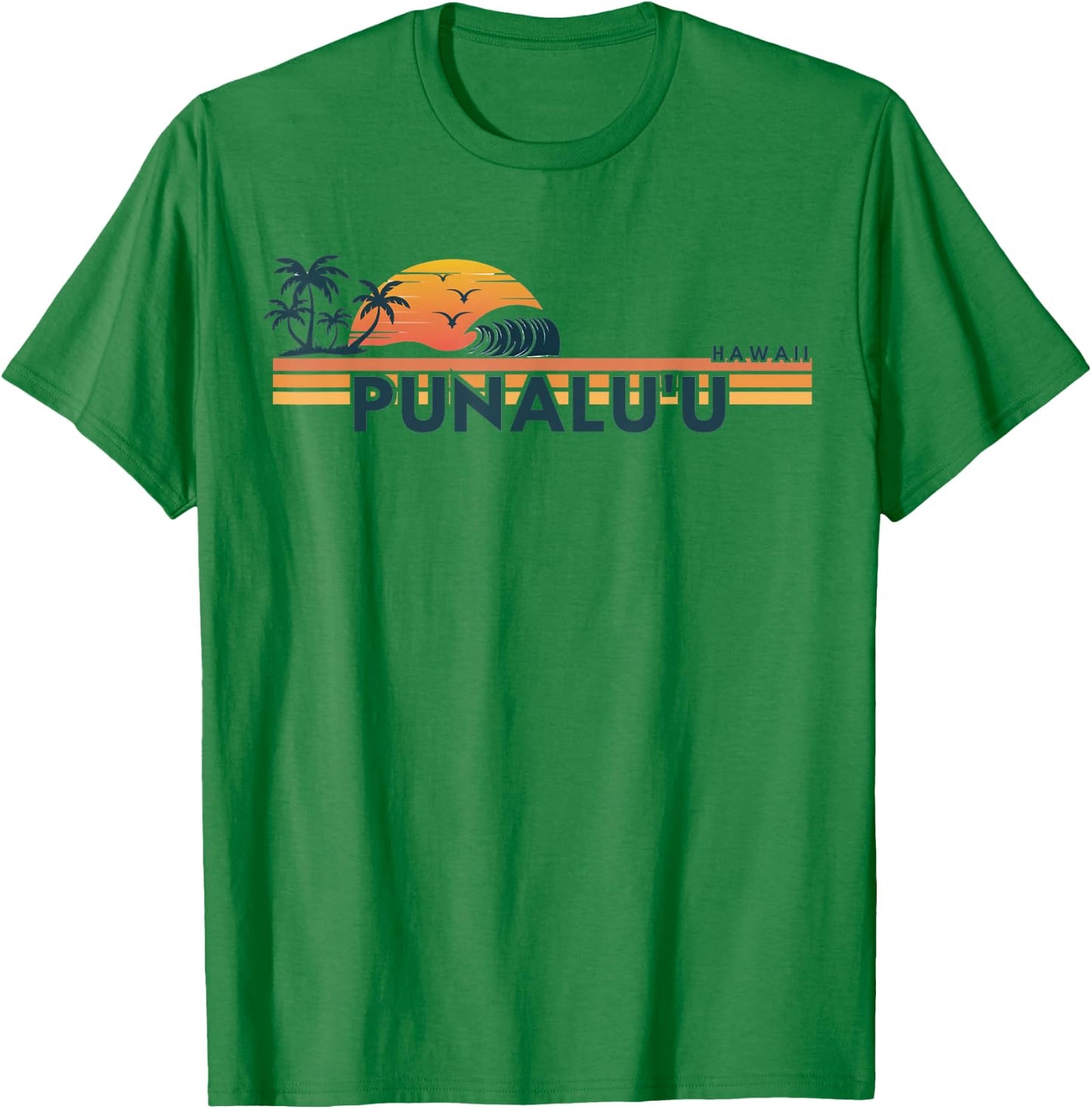 Punalu'u Beach Hawaii Men Women Retro Beach Summer T-Shirt - T-Shirt | Irish Green