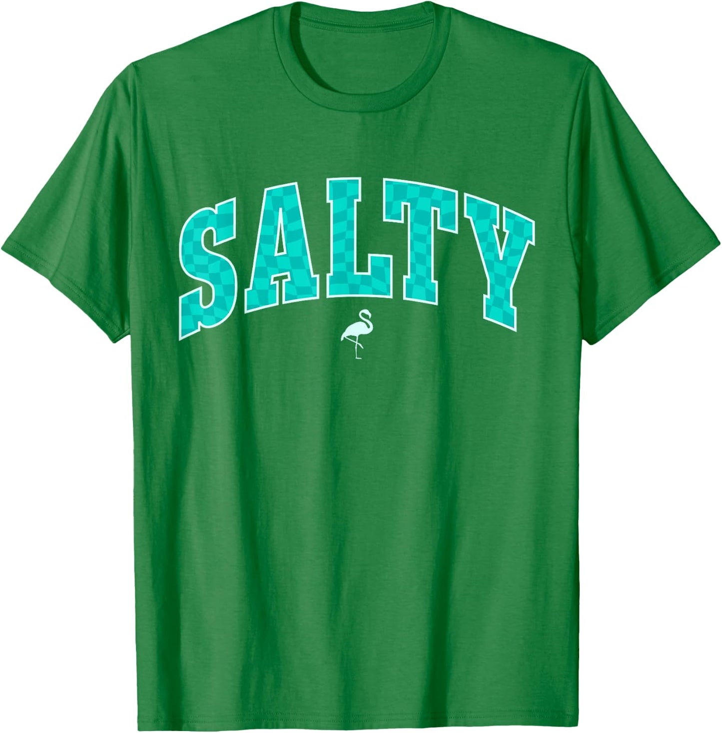 Salty Ocean Flamingo Life Coastal Summer Beach Girl Trendy T-Shirt - T-Shirt | Irish Green