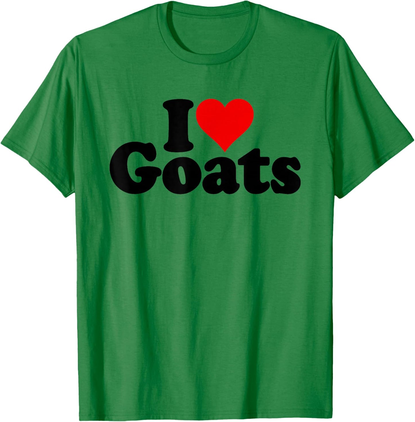 I Love Heart Goats T-Shirt - T-Shirt | Irish Green