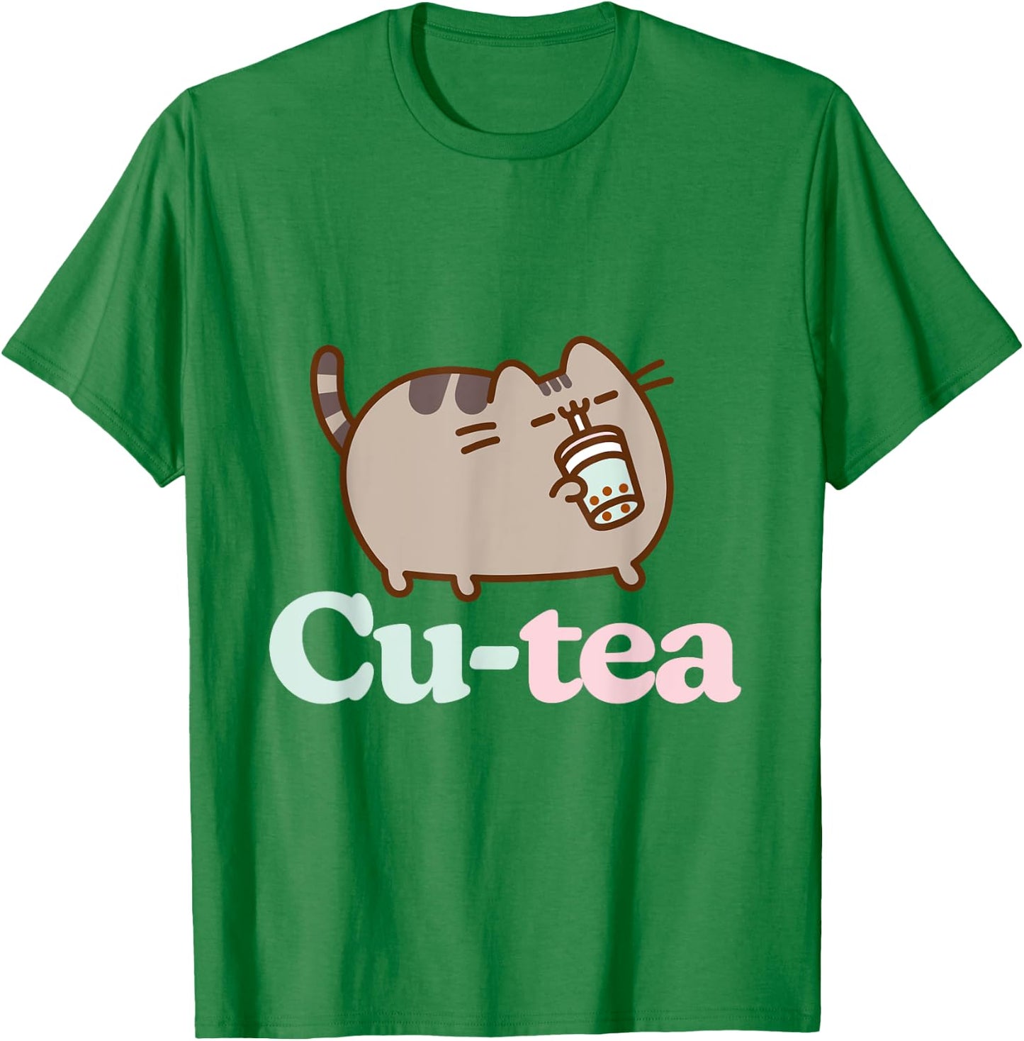Pusheen Cu-Tea Boba T-Shirt - T-Shirt | Irish Green