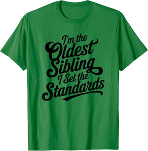 Matching Sibling Kid I Set the Standards Family Reunion T-Shirt - T-Shirt | Irish Green