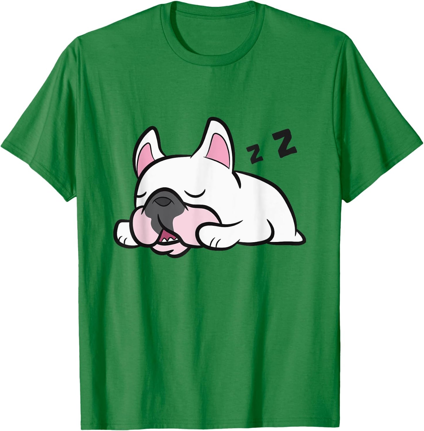 French Bulldog Puppy Sleeping Tired French Bulldog Men Women Girls Kids T-Shirt - T-Shirt | Irish Green