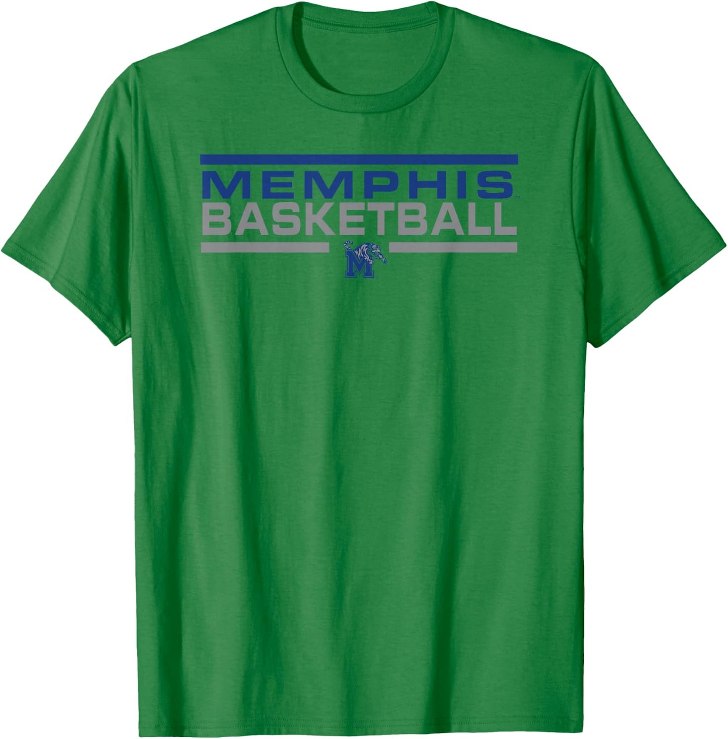 Memphis Tigers Basketball Varsity White Officially Licensed T-Shirt - T-Shirt | Irish Green
