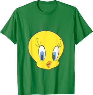 Looney Tunes Tweety Bird Big Face Smile T-Shirt - T-Shirt | Irish Green