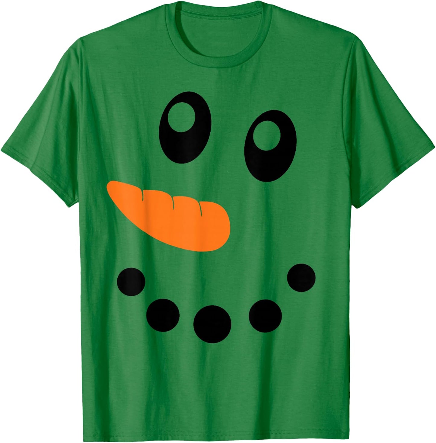 Snowman Costume Face Funny Women Kids Child Men's , White T-Shirt - T-Shirt | Irish Green