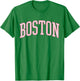 Boston Cute Preppy Varisty Pink T-Shirt - T-Shirt | Irish Green