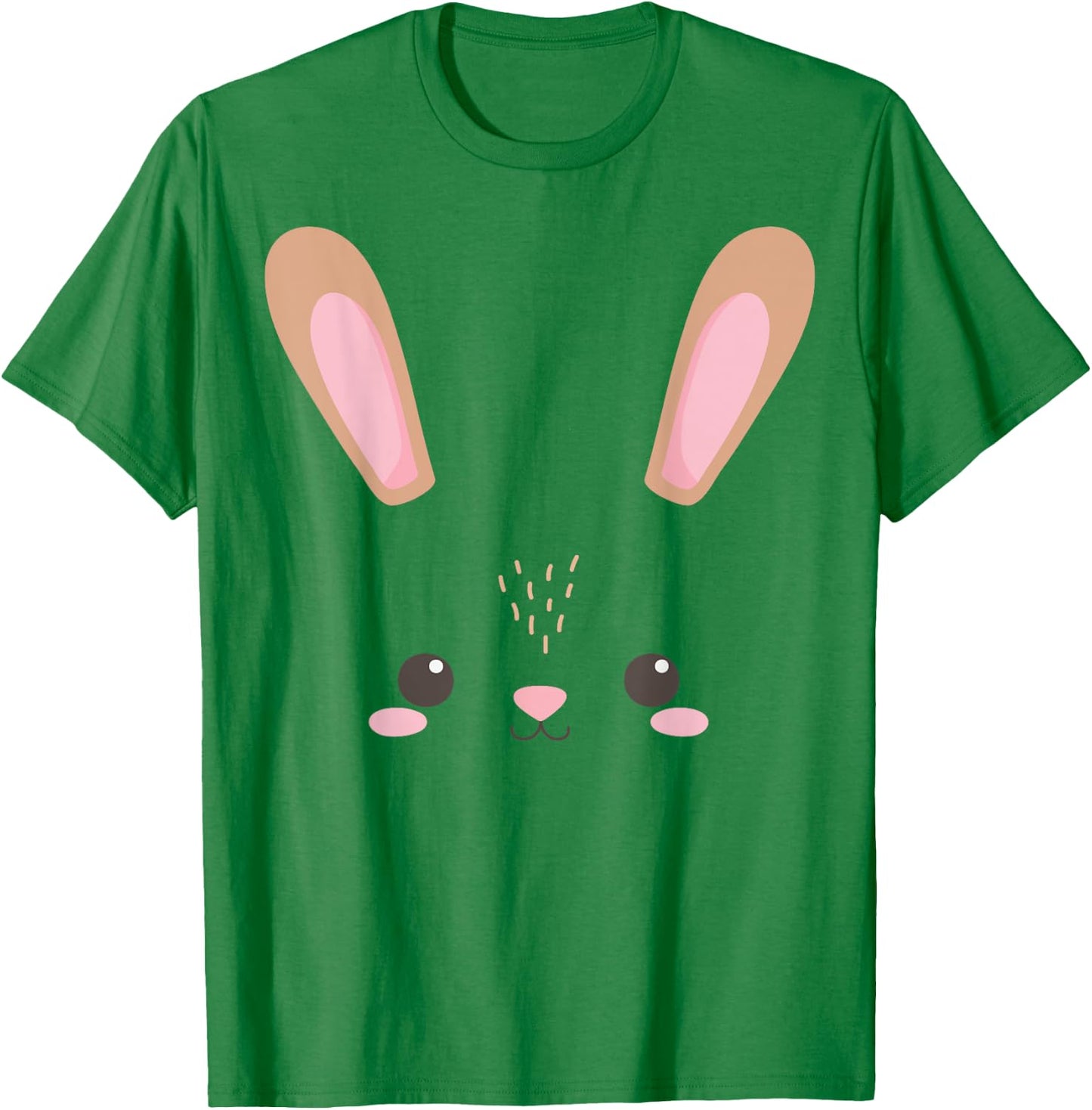Cute White Bunny Rabbit Face Costume For Kids and Toddlers T-Shirt - T-Shirt | Irish Green