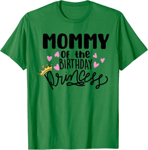 Mommy Of The Birthday Princess Party Toddler Girl Family T-Shirt - T-Shirt | Irish Green