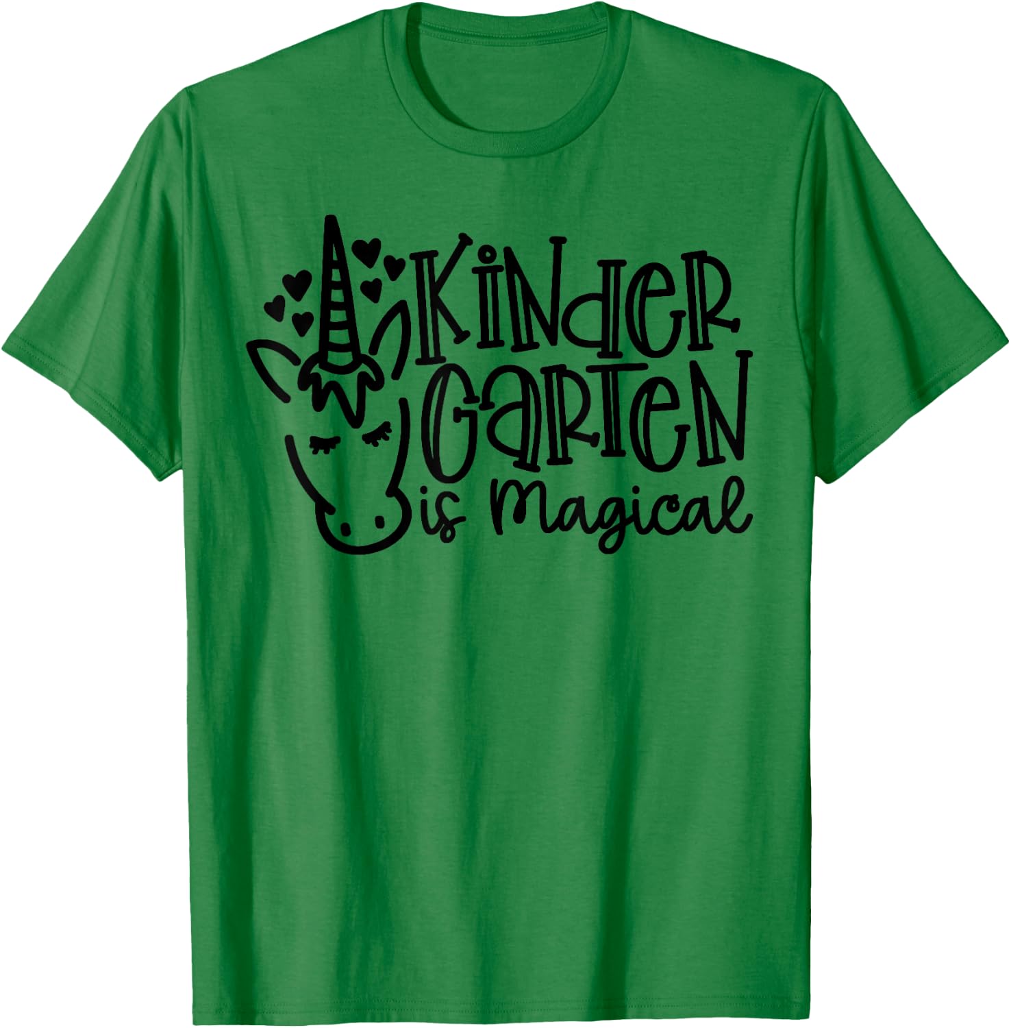 Kindergarten Is Magical Unicorn Vibes First Day Of School T-Shirt - T-Shirt | Irish Green