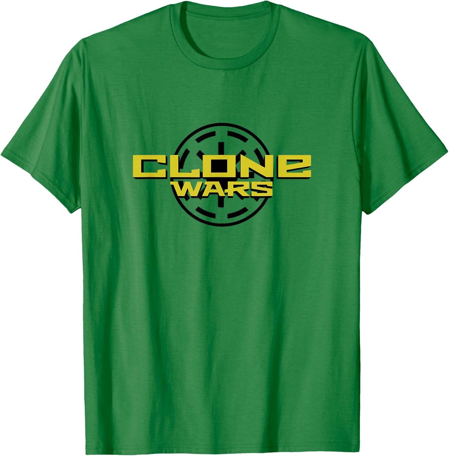 Star Wars: The Clone Wars Galactic Republic Emblem Text Logo T-Shirt - T-Shirt | Irish Green