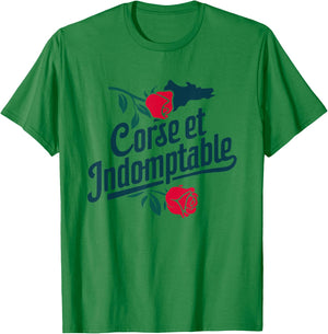 Corsica and Indomitable Beauty Nature Freedom , white, S T-Shirt - T-Shirt | Irish Green