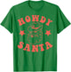 Howdy Santa Claus Retro Groovy Cowboy Western Christmas T-Shirt - T-Shirt | Irish Green