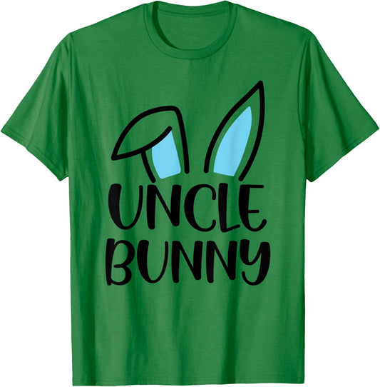 Funny Uncle Bunny Happy Easter Family Matching T-Shirt - T-Shirt | Irish Green