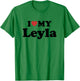 I Love My Leyla First Name Matching Couple Outfit T-Shirt - T-Shirt | Irish Green