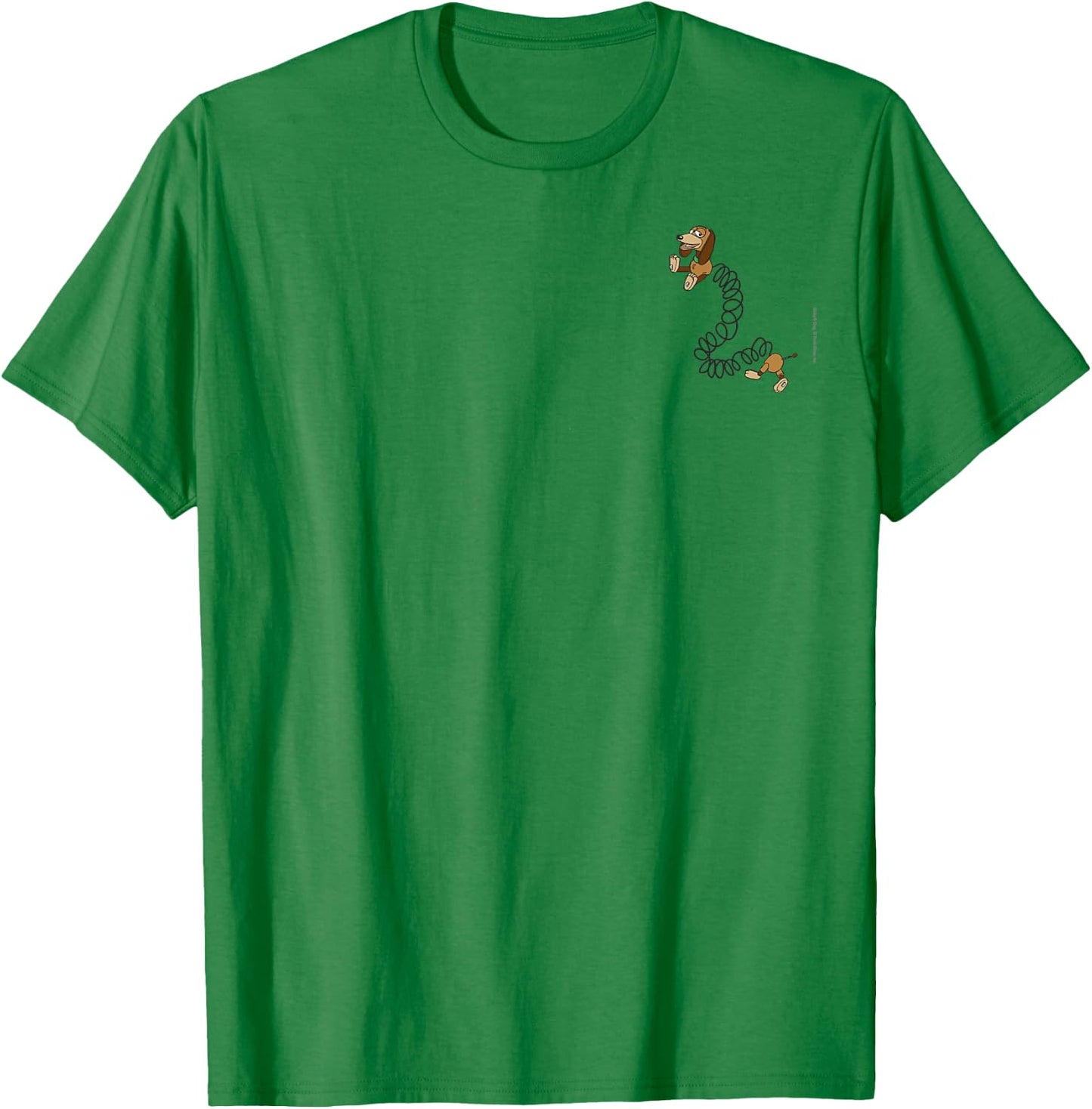 Disney Pixar Toy Story Cute Slinky Dog Small Faux Pocket T-Shirt - T-Shirt | Irish Green