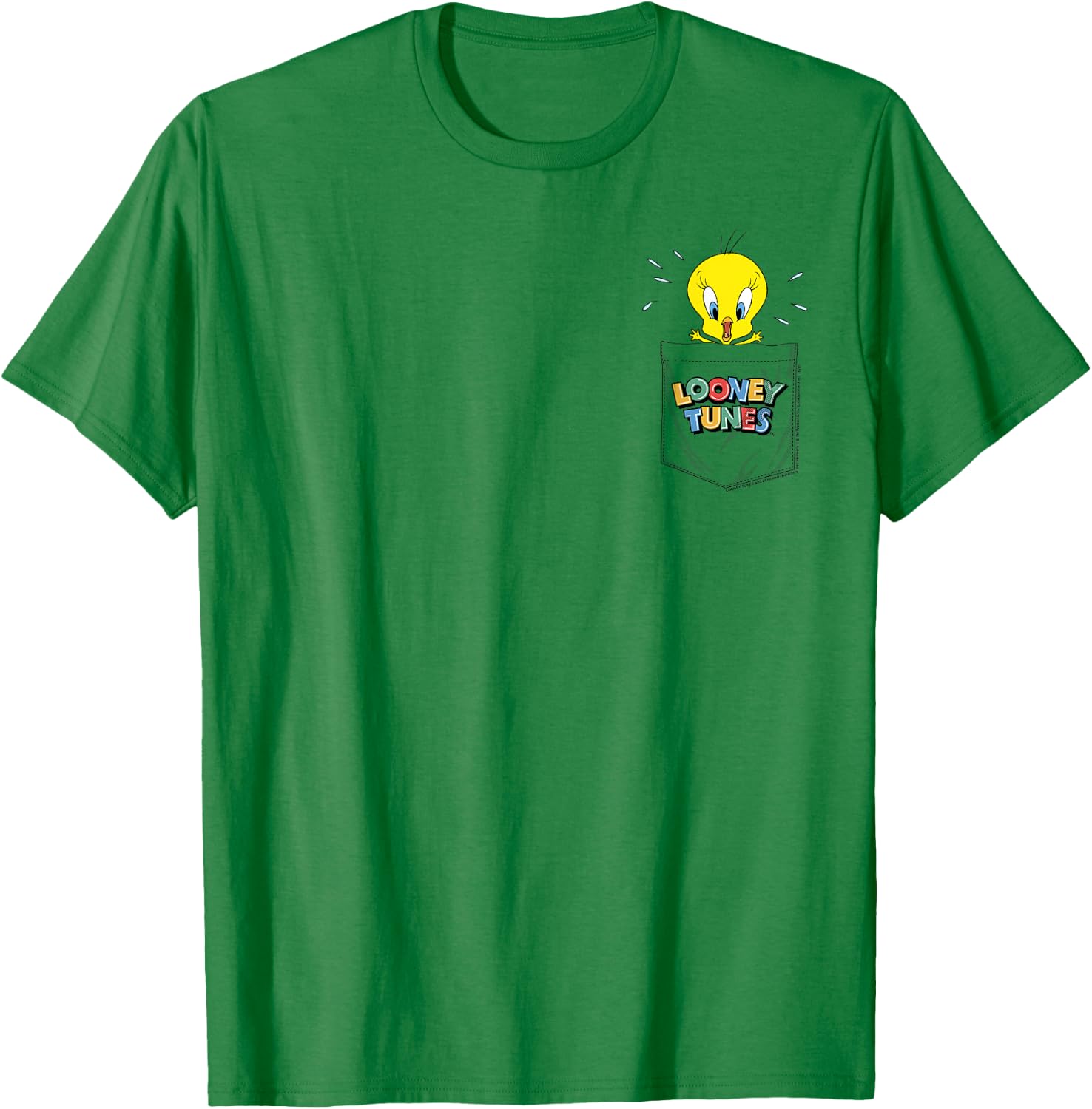 Looney Tunes Tweety Bird Faux Pocket T-Shirt - T-Shirt | Irish Green