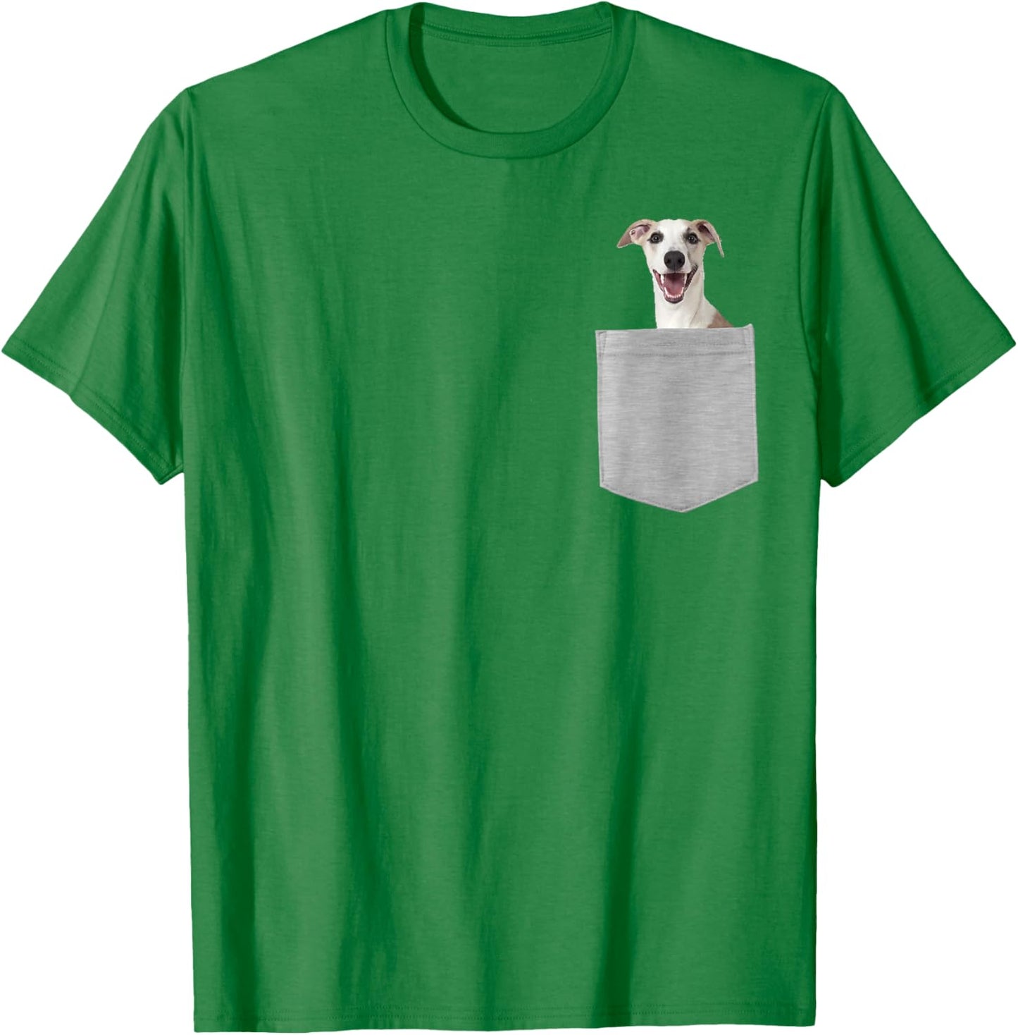 Dog in Your Pocket Whippets t shirt shirt Medium Heather Grey T-Shirt - T-Shirt | Irish Green