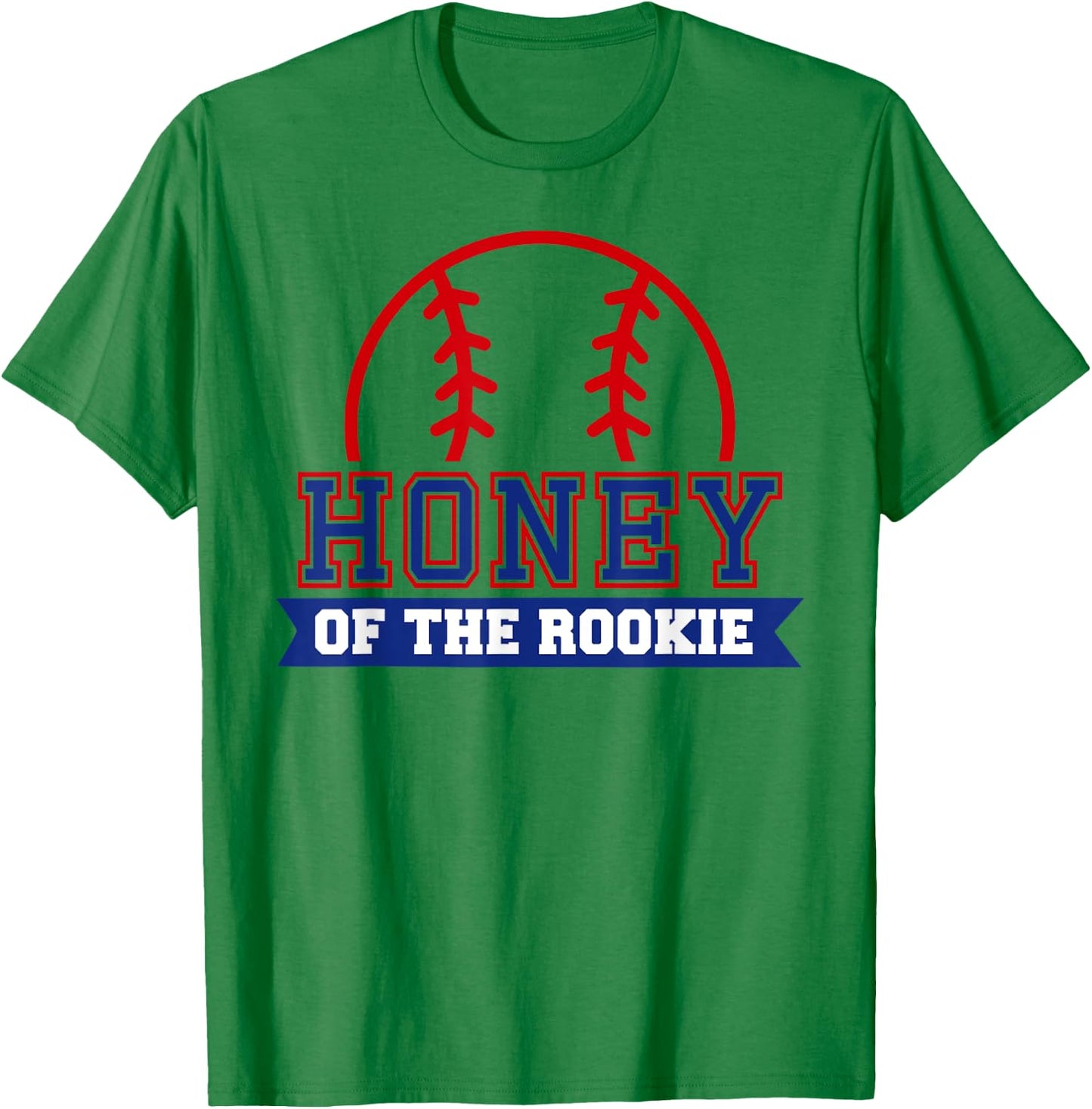 Honey of Rookie 1st Birthday Baseball Theme Matching Party T-Shirt - T-Shirt | Irish Green