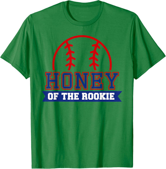 Honey of Rookie 1st Birthday Baseball Theme Matching Party T-Shirt - T-Shirt | Irish Green