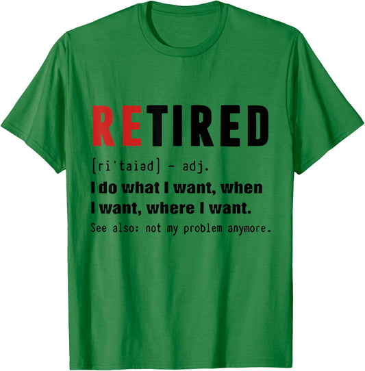 Retired Definition Retirement Definition Men T-Shirt - T-Shirt | Irish Green