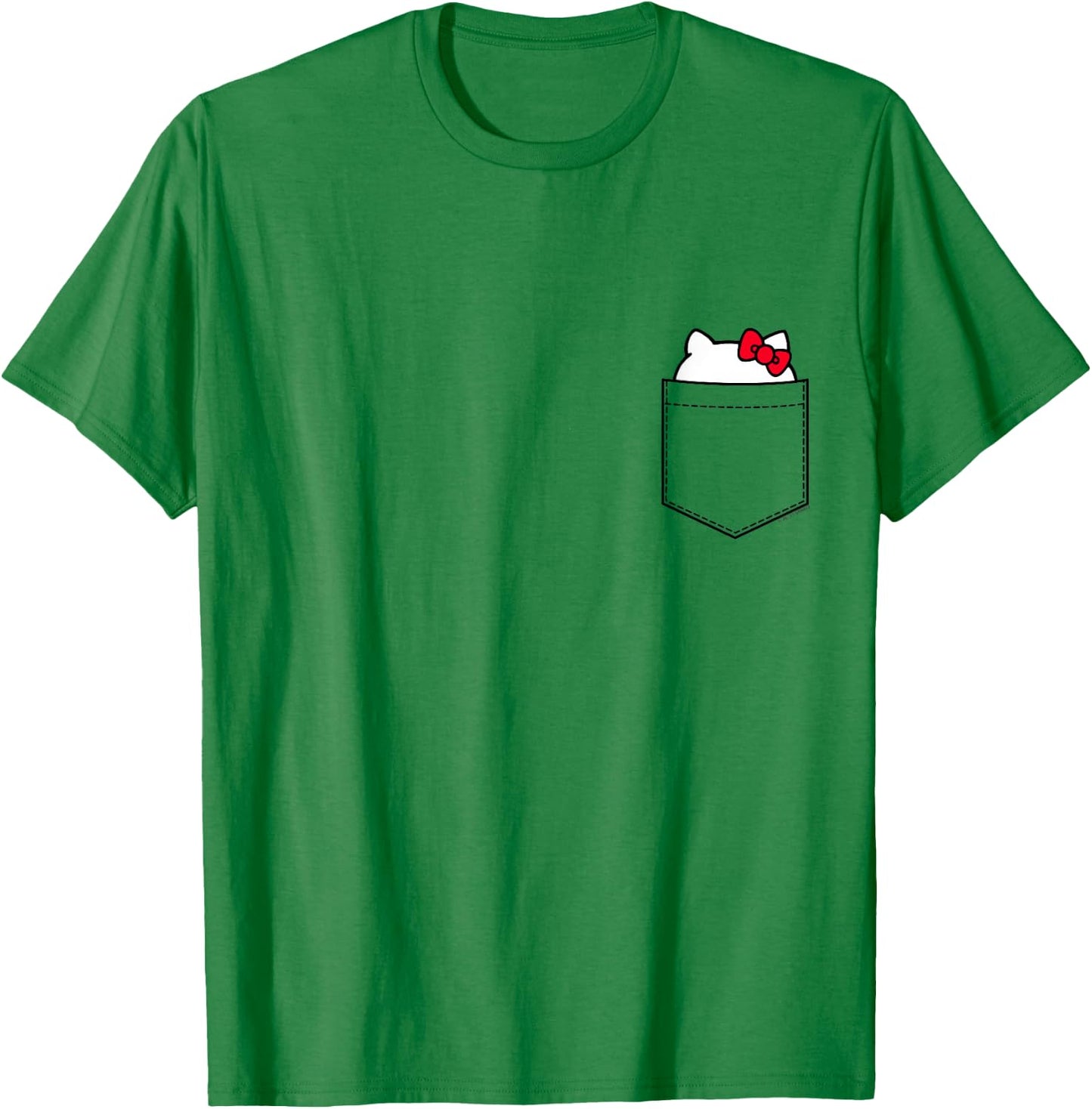 Hello Kitty Peeking Pocket Shirt T-Shirt - T-Shirt | Irish Green