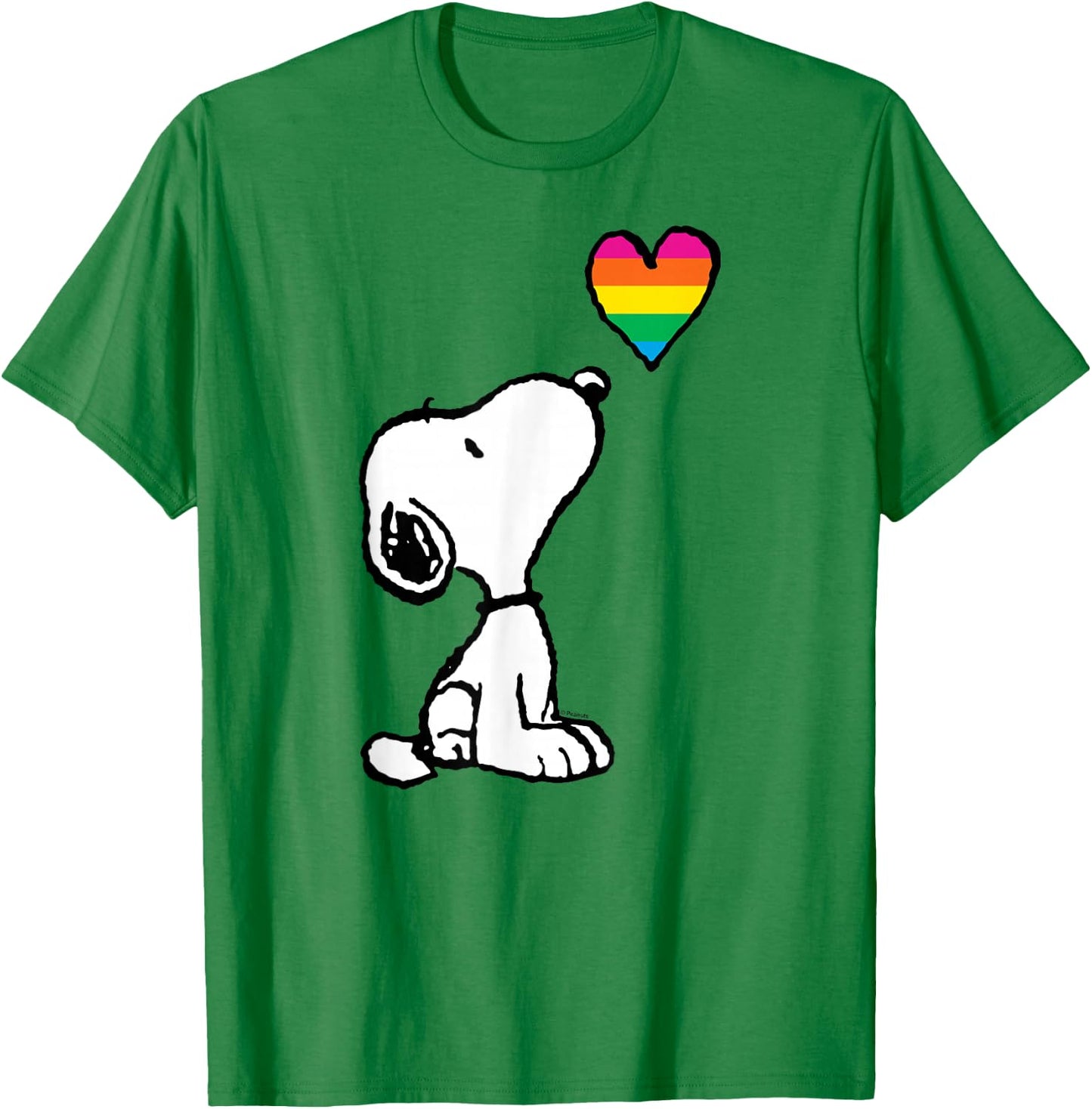 Peanuts Snoopy Rainbow Heart , blue T-Shirt - T-Shirt | Irish Green