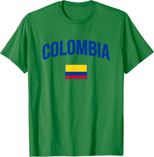 Colombia - Flag of Colombia - Throwback Design - Classic T-Shirt - T-Shirt | Irish Green