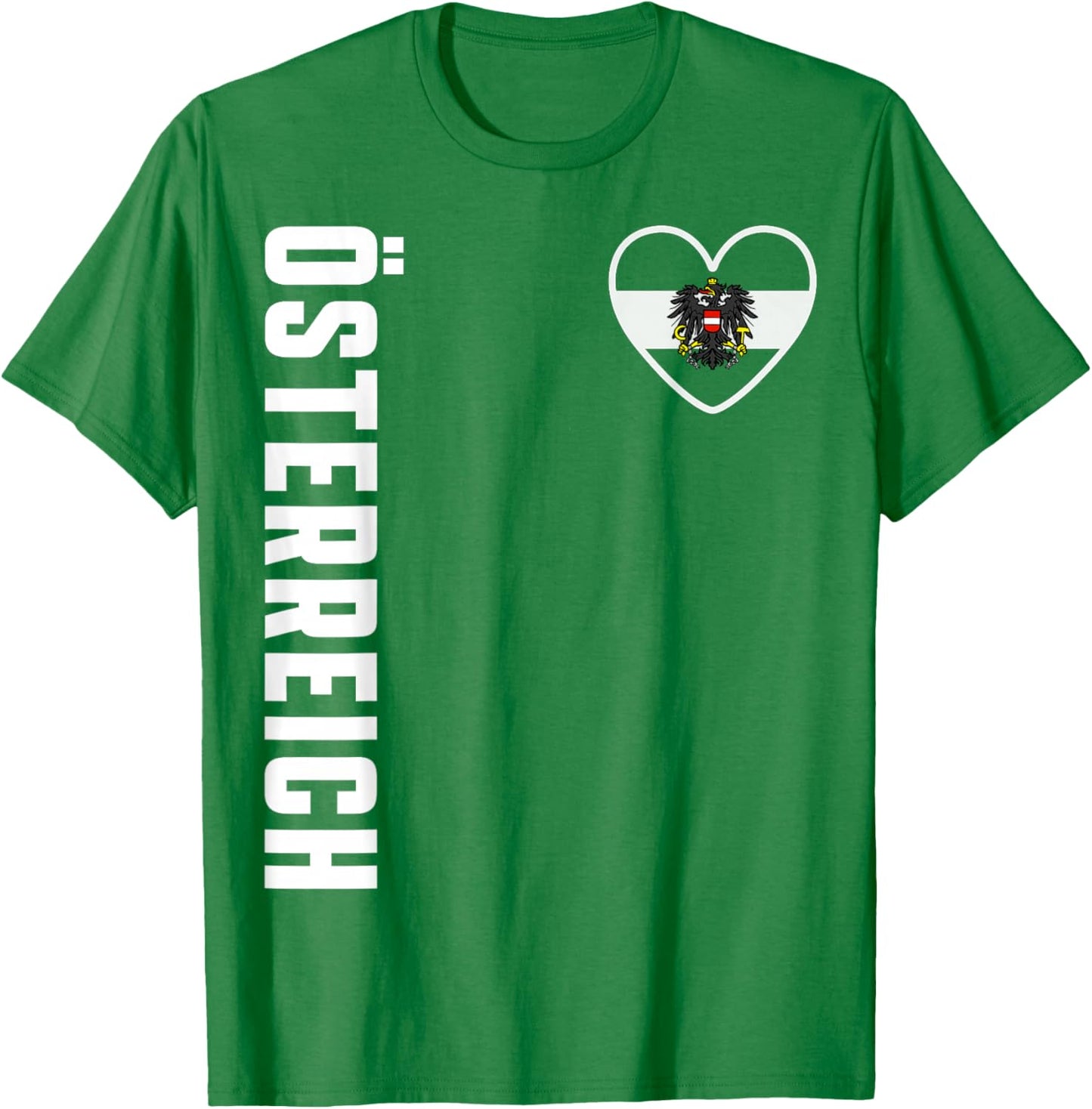 Österreich Flagge Adler Fan Austria Wappen Patriotisches T-Shirt - T-Shirt | Irish Green