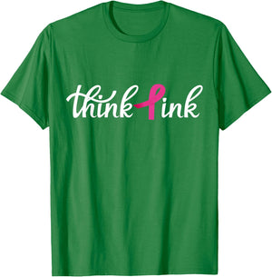 Think Pink | Breast Cancer T-Shirt - T-Shirt | Irish Green