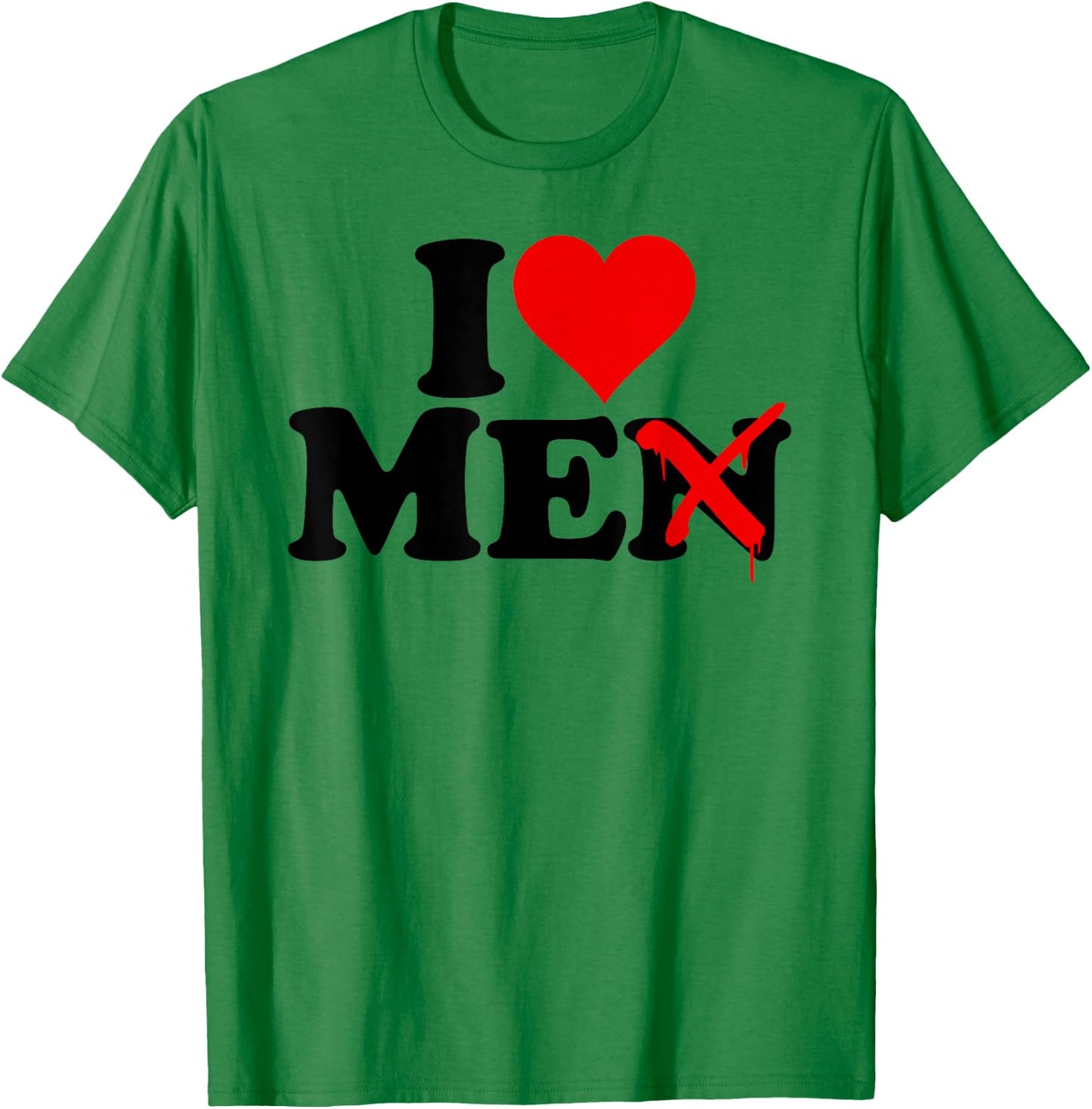I Love Heart Me Men T-Shirt - T-Shirt | Irish Green