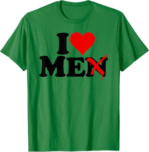 I Love Heart Me Men T-Shirt - T-Shirt | Irish Green