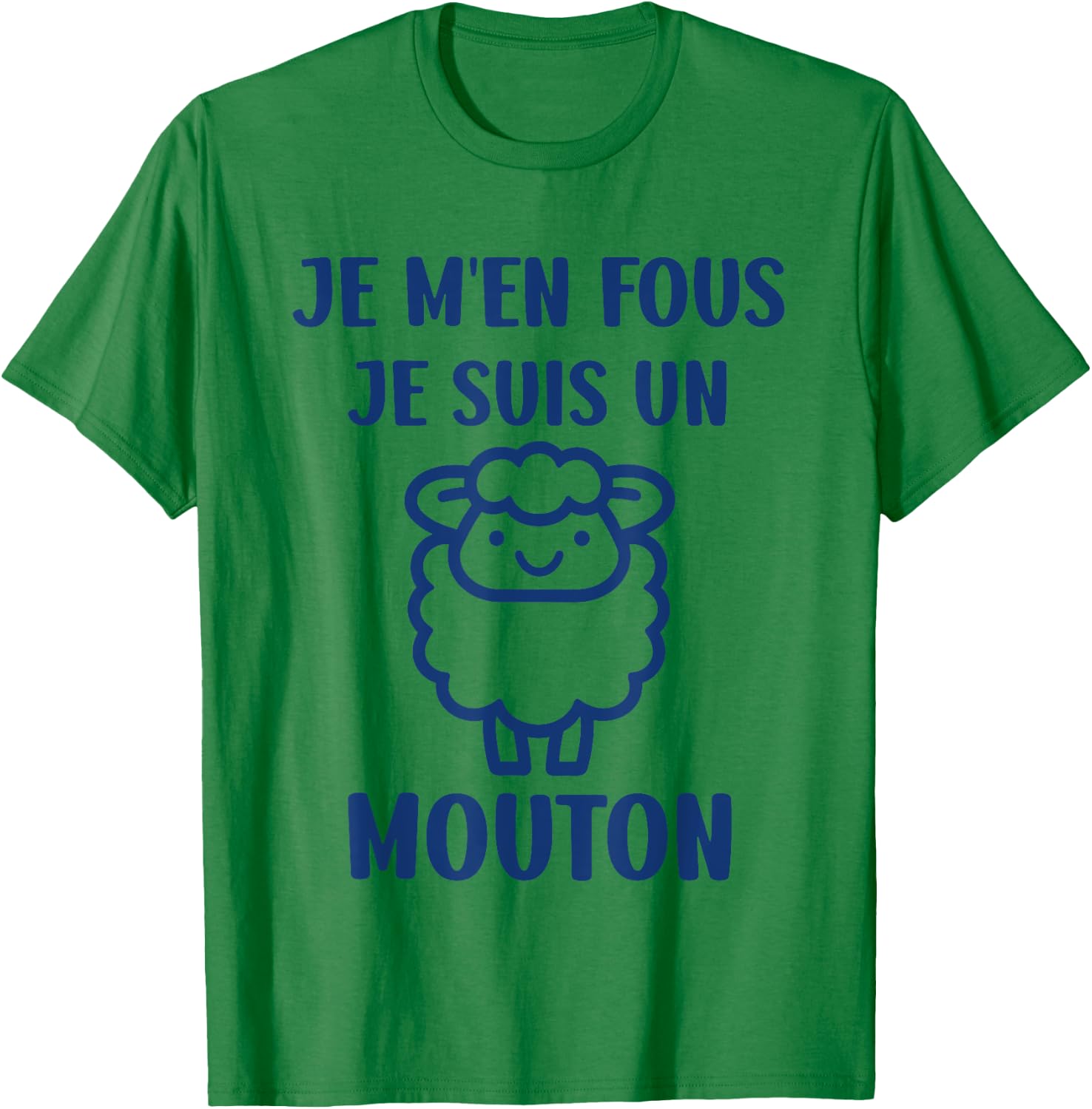Funny Cute Sheep I Don't Care I'm a Mouton , white, S T-Shirt - T-Shirt | Irish Green
