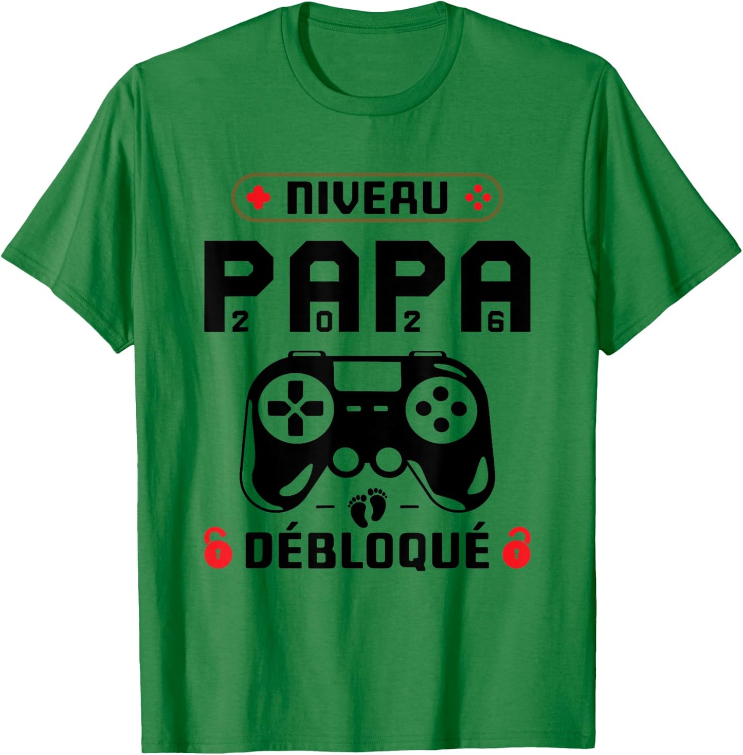 Dad Gamer in 2026 - Unlocked Dad Level Baby Riding T-Shirt - T-Shirt | Irish Green
